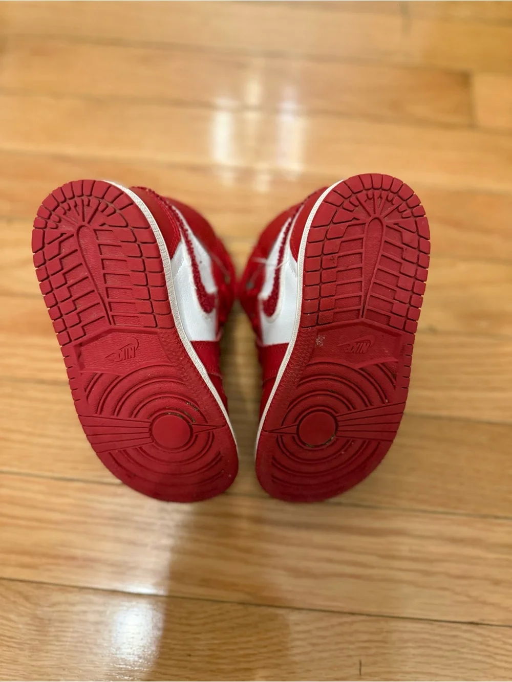 Nike Jordan High-Top Sneakers in Red and White